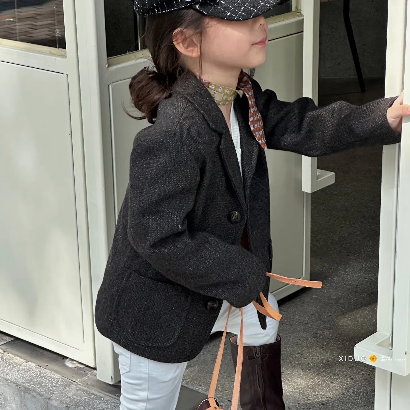 Korean Girls Suit Jacket 26 New Spring and Autumn Styles Childrens High End Temperament Loose Spring Clothing