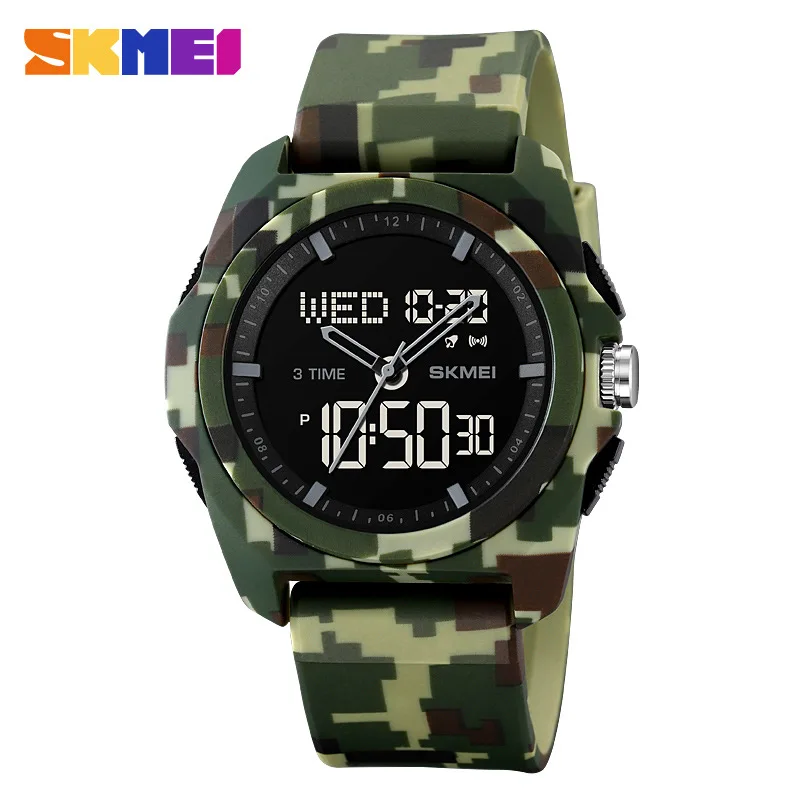 Skmeinew электронные часы мужские водонепроницаемые многофункциональные студенческие часы с двойным дисплеем спортивные уличные электронные часы
