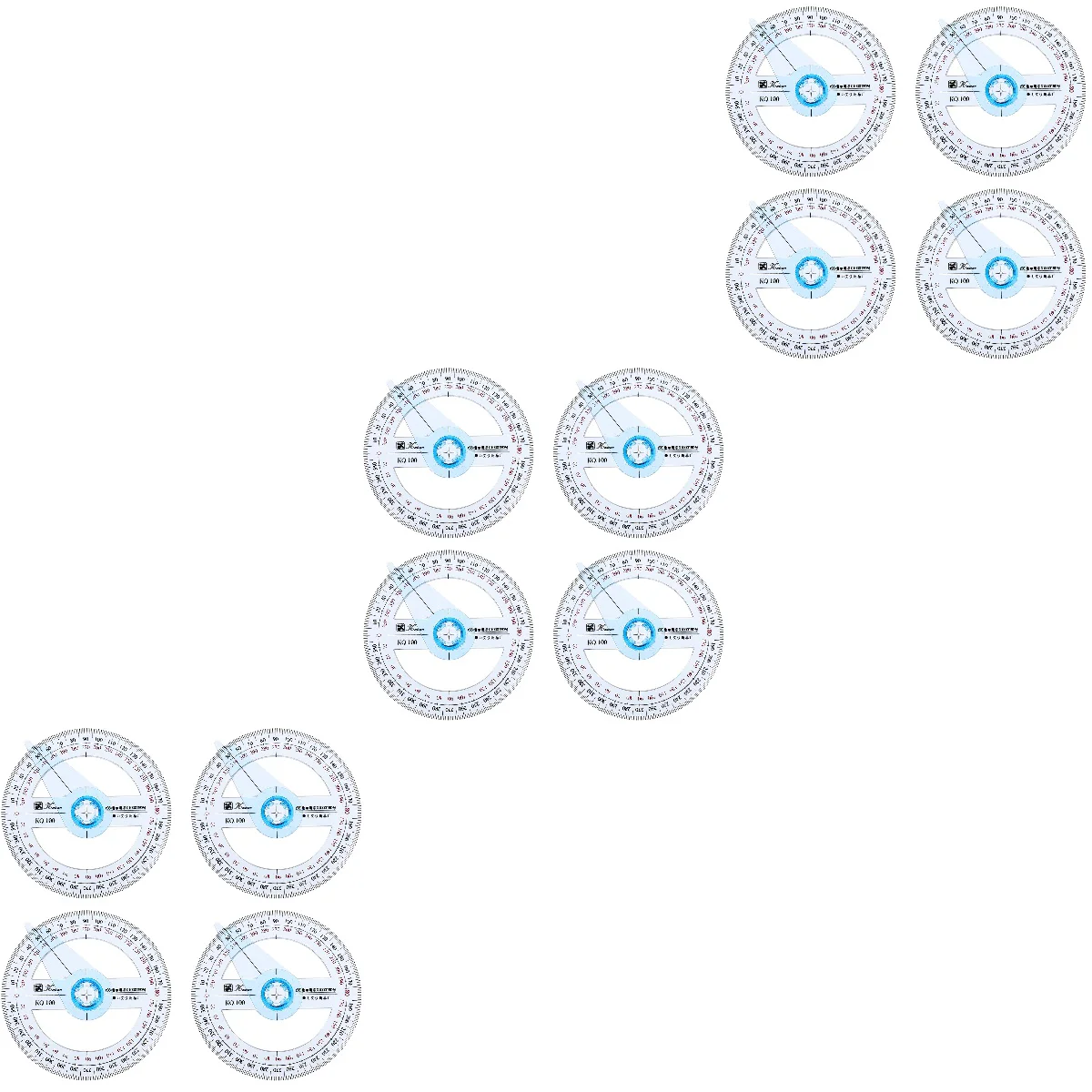 Regla de dibujo Digital, transportador de 3 cuentas, brújula, círculo geométrico, medición de plástico, multifunción, uso para estudiantes