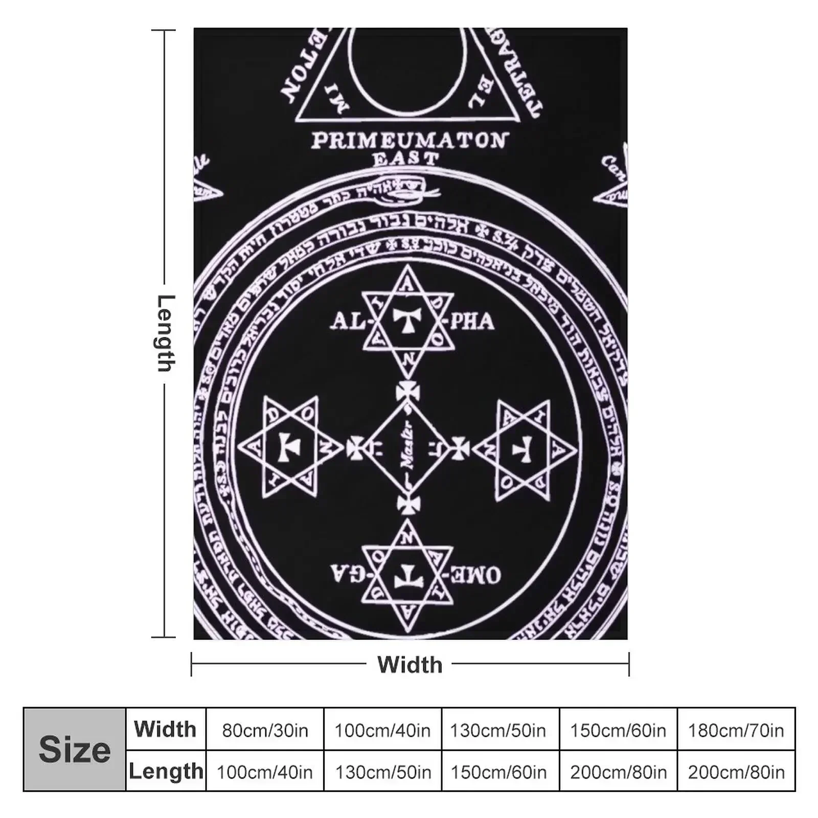 Magical Circle of King Solomon INVERTED Throw Blanket couch cozy soft plush fuzzy picnic outdoor blanket
