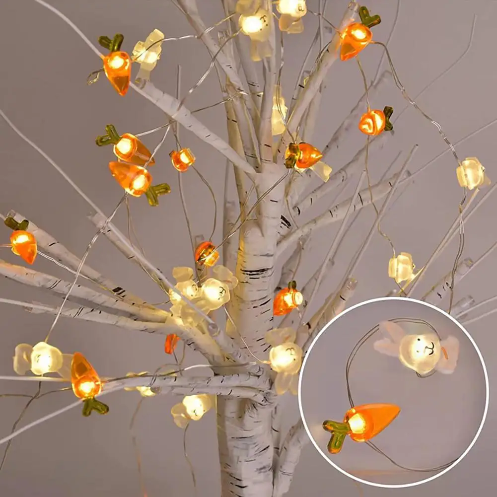 2m Led carota coniglio luci stringa fata luce lampada decorativa regali di pasqua felice per la decorazione di pasqua