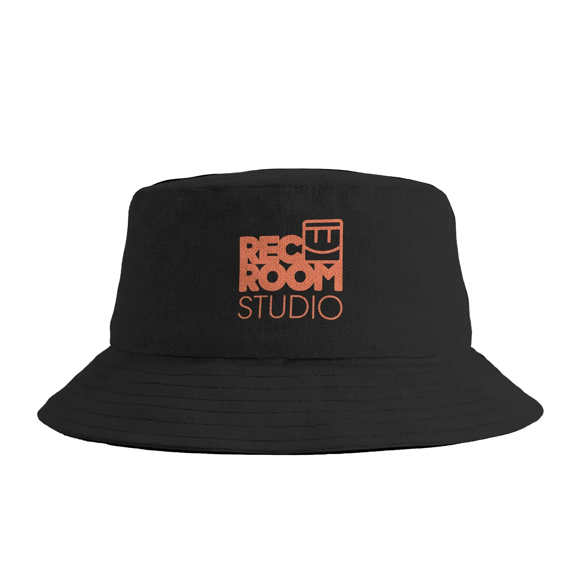 Rec Room Studio Orange Bucket Hat Harajuku Fisherman Caps Personality Fishing Sun Hats For Unisex Retro Design Cap