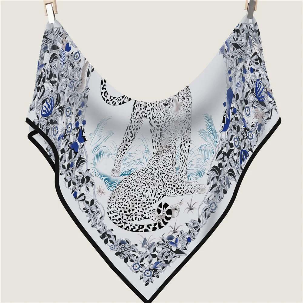 POBING 30 % Seide, 70 % Kaschmir-Schal für Damen, handgerollt, modischer Druck, Dreieckstücher, Wraps, Bandana, große Hijabs, weiblicher Foulard – Detail 14