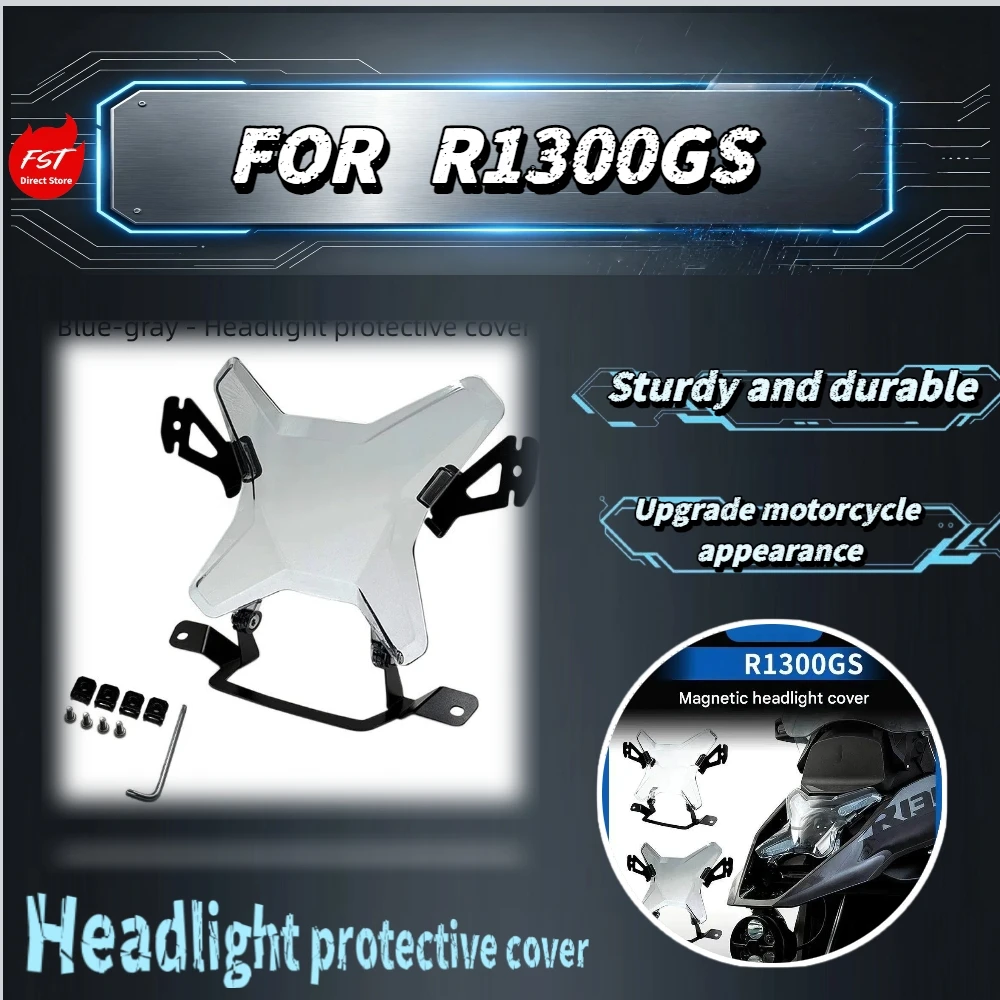 For R1300GS Transparent Headlight Protective Cover Hard PC Lamp Guard Prevent Stone Impact Adventure Bike Mod Parts
