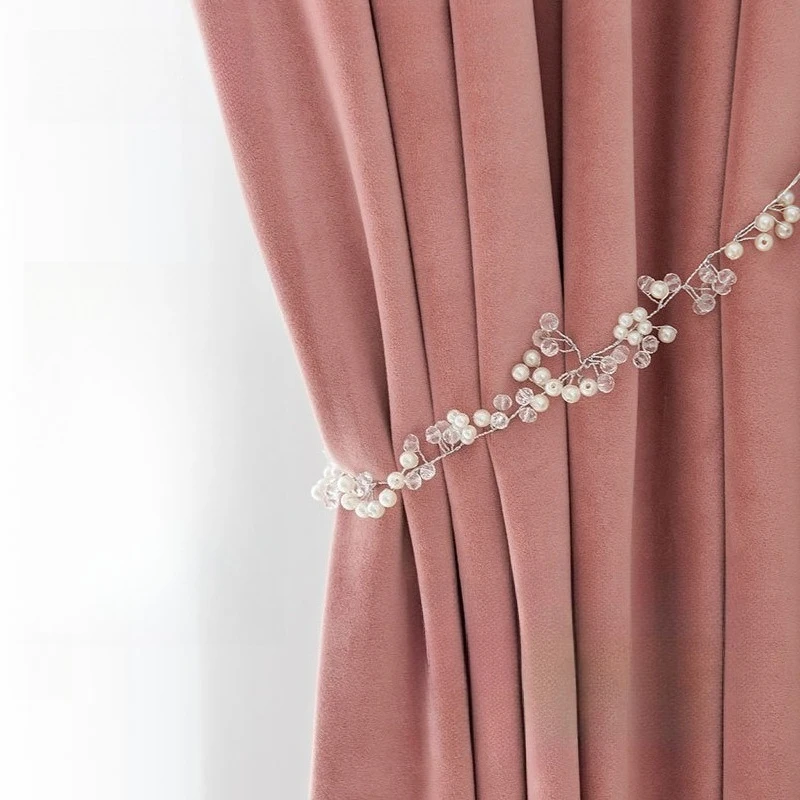 

European Curtain Chenille Fabric Solid Color Door Window Custom Size Embroidered Blackout Fashion White Tulle Sheer Fabric
