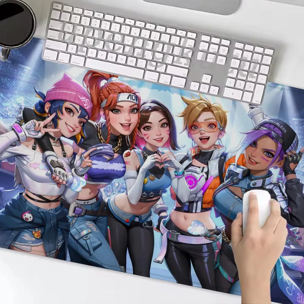 لوحة الماوس Gamer OverwatchS D.Va XL HD مخصص جديد ماوس XXL غراندي حصيرة مكتبية المطاط الطبيعي مكتب ماوس الحصير سطح المكتب