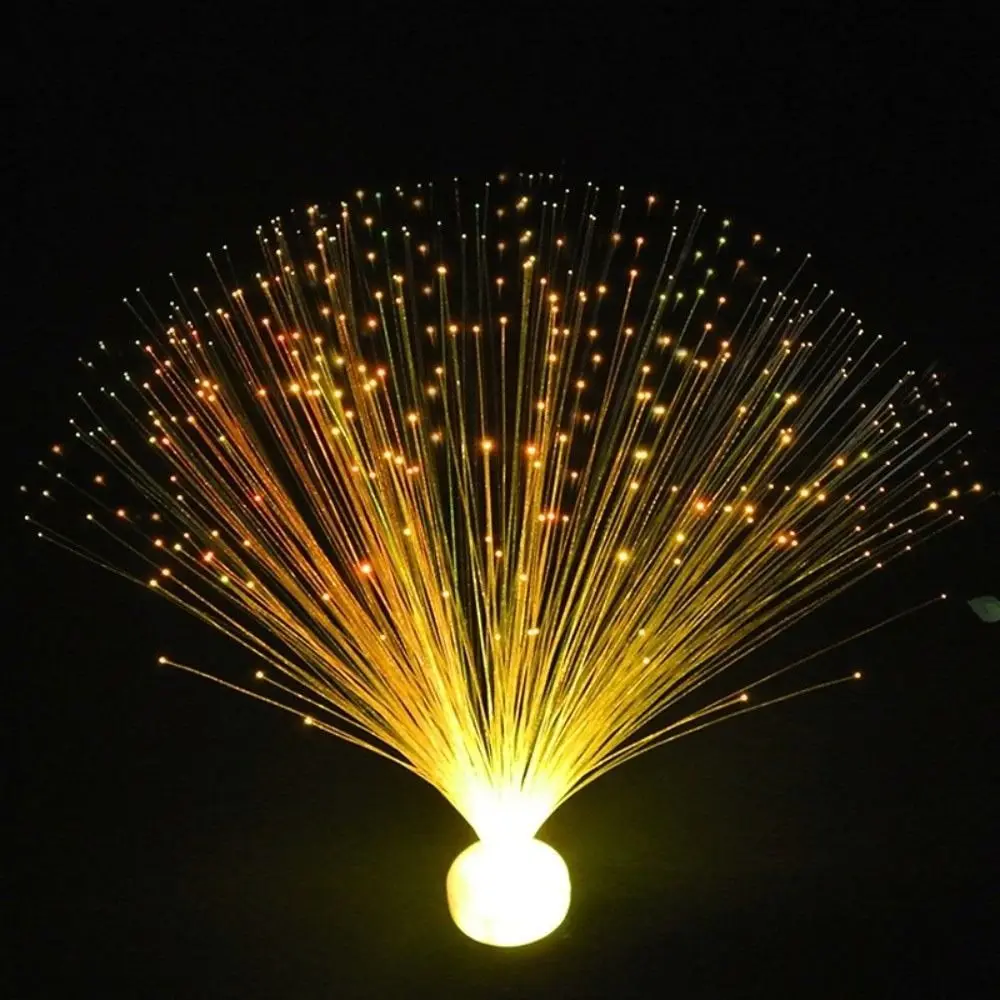 Creative Multicolor LED Fiber Optic Light Starry Sky Color-Changing Candle Lamp Holiday Decoration Home Decor