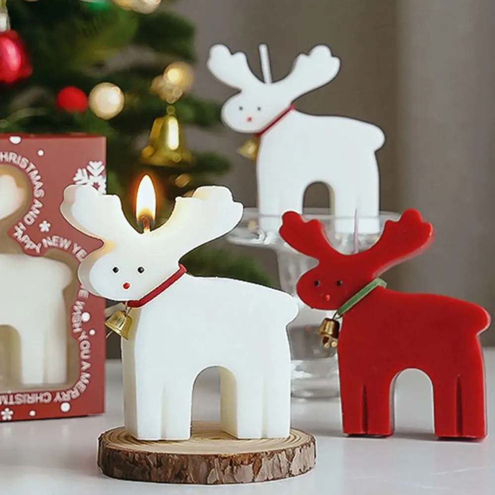 Weihnachten Ornamente Silikon Kerze Form DIY Santa Baum Schneeflocke Formen Seife Gips Harz Casting Mold Home Handwerk Dekor geschenke