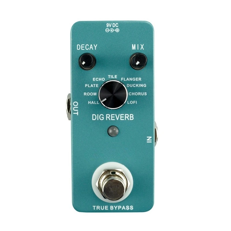 Reverb Monolithic Effect, Universal Digital Guitar Effect for Musical Instruments Vocals