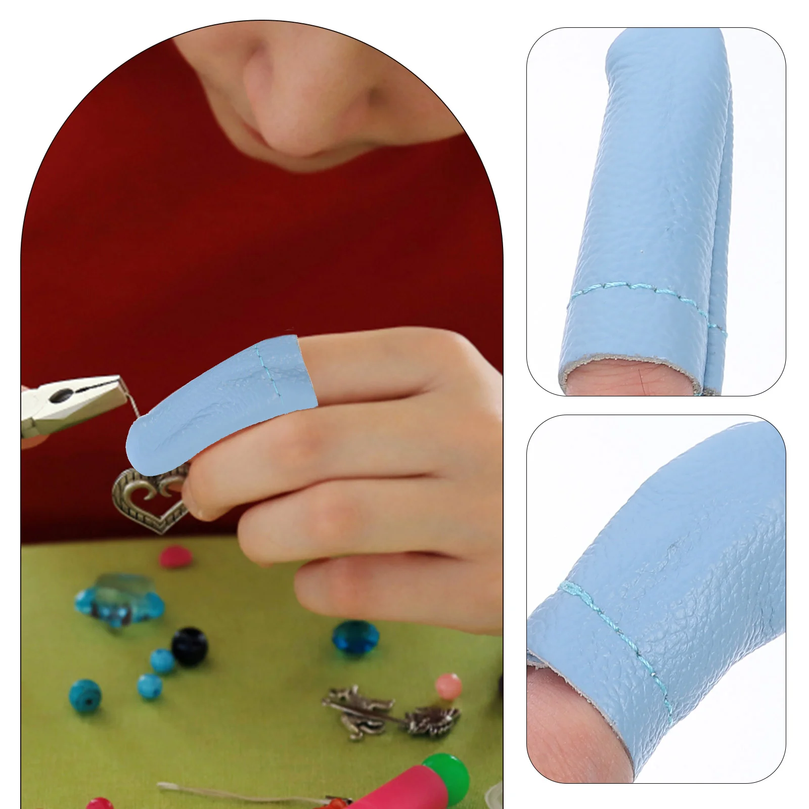 20 Pcs Finger Cots Felting Protector Sleeves for DIY Knitting Thimble Sewing Protectors Guards