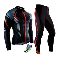 Long Sleeve Cycling Jersey Bicycle Clothes Cycling Pants With Gel 2024 Spring Summer High Quality