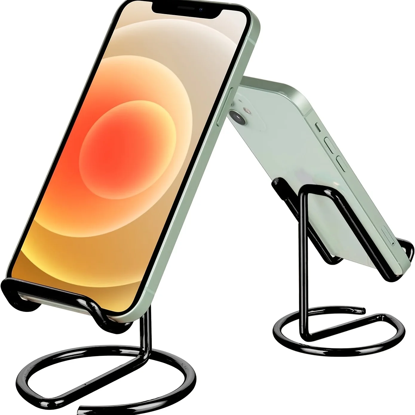Cell Phone Stand For Desk, Cute Silvery Cell Phone Stand Holder Desk Accessories, Compatible With All Mobile Phones, IPhone, IPa
