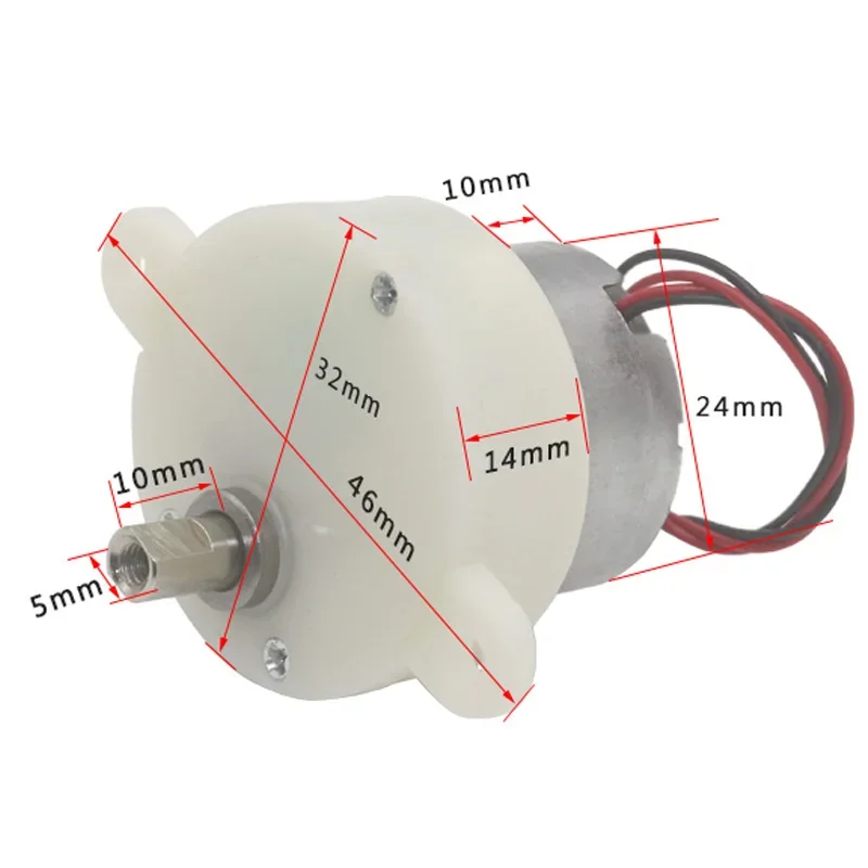 Mini Micro Geared DC Motor 6V 5RPM/100RPM Reversible Small Electric 6 Volt Robot Crafts Toy Advertising Light Boxes DC Motor