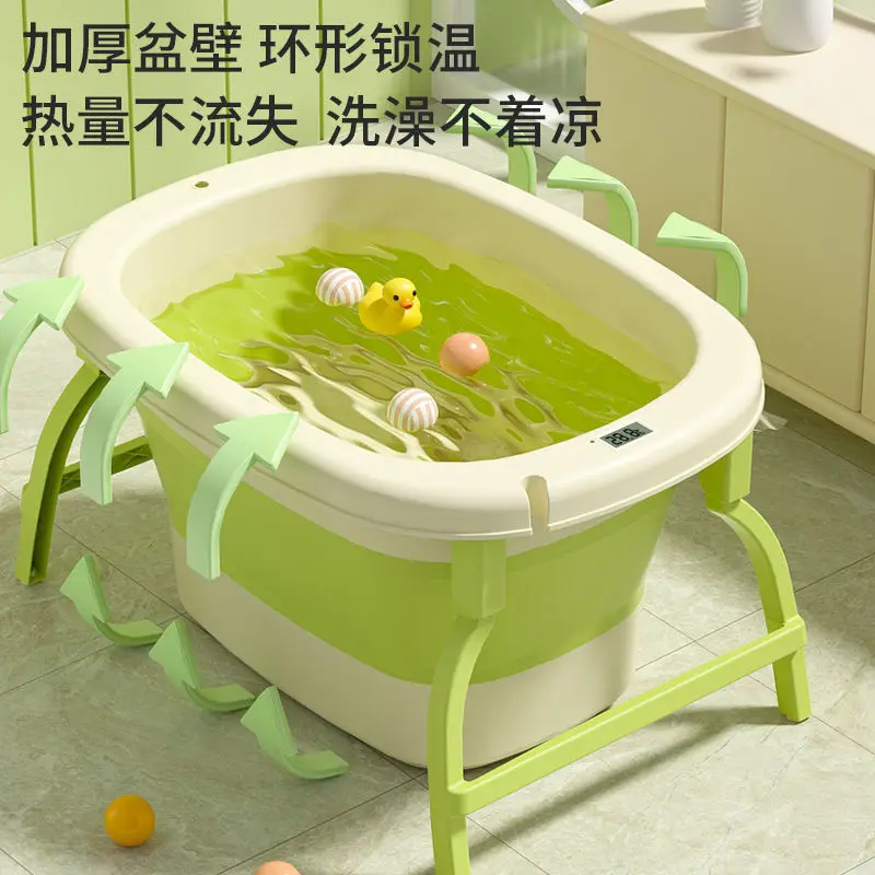 

Foldable Baby Bathtub, Children's Bath Bucket, Baby Bathing Tub, Large Home-use Full-body Bath Tub for Kids