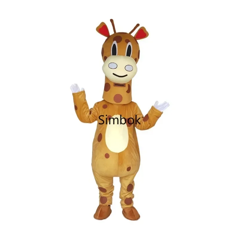 

Giraffe Cartoon Figure Costume, Animal Doll, Full Body Pullover, Adult Wear, Flyers Clothes, Show Props