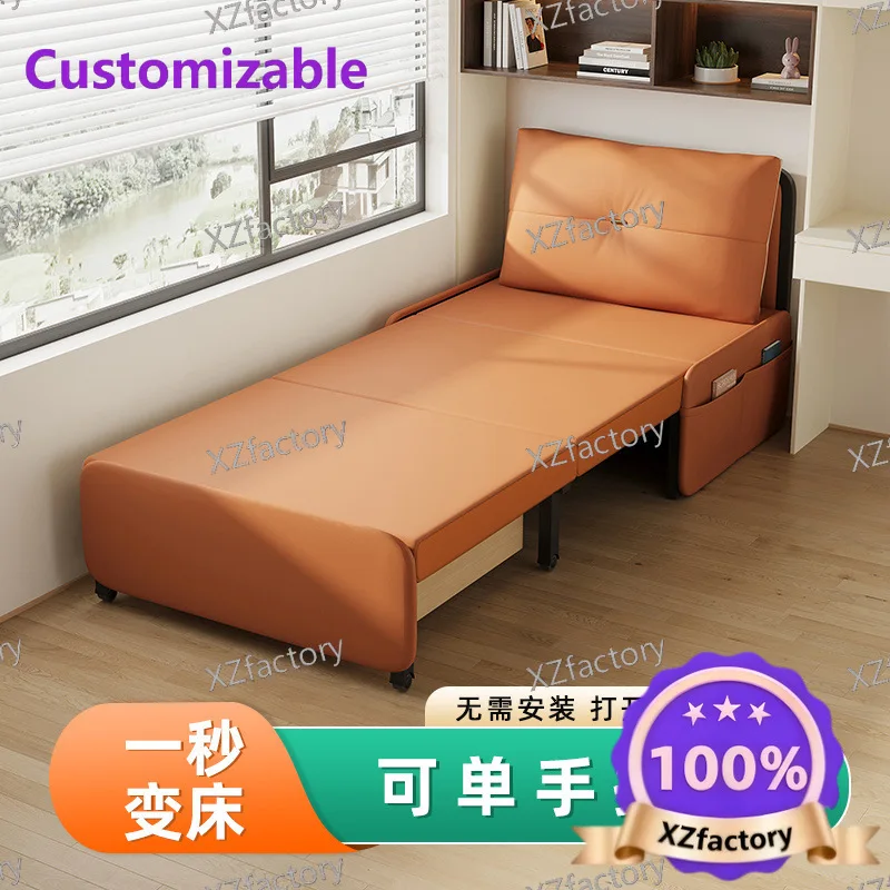 Factory Direct 2026 Top RatedSingle folding sofa bed dual-purpose balcony multi-function bed small apartment telescopic bed stud