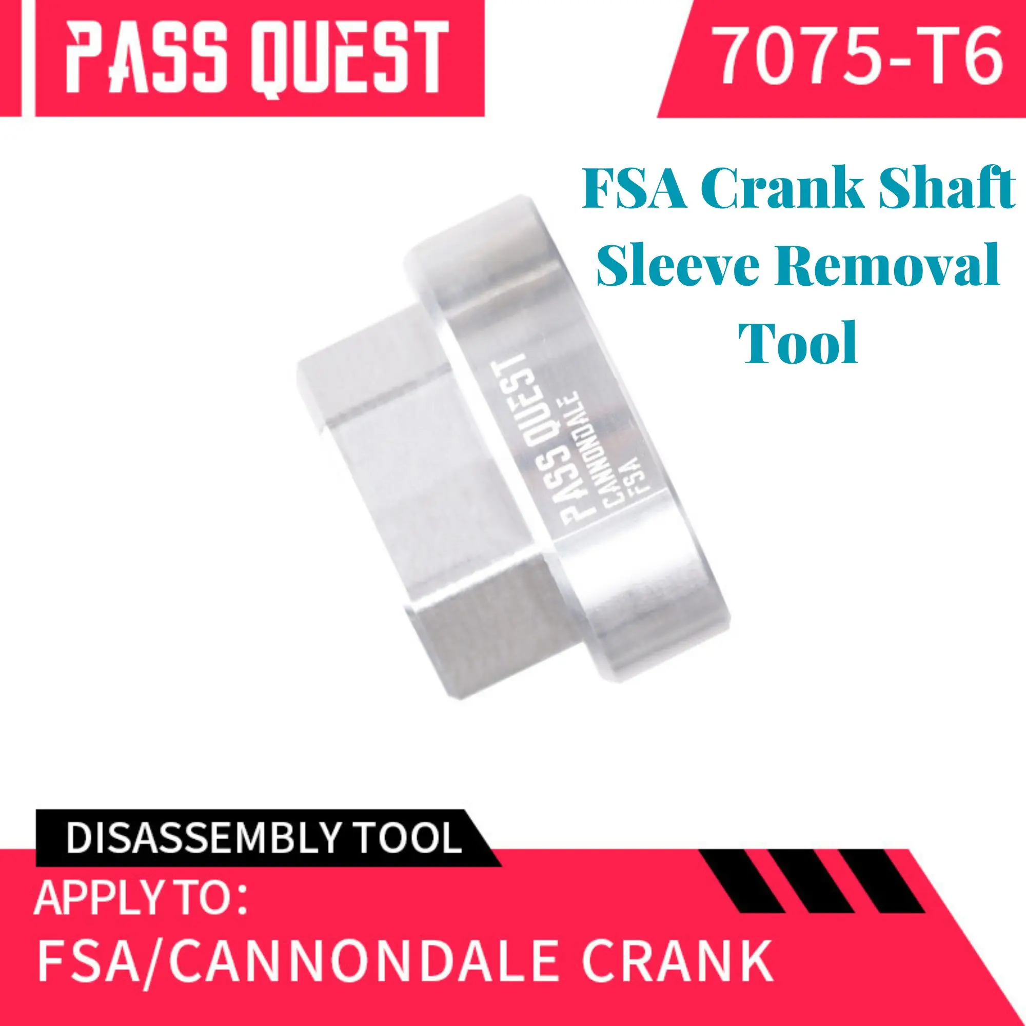 PASS QUEST FSA Crank Shaft Sleeve Removal Tool Aluminum Removal Tool MTB Bike Tool PASS-60018 FSA/Cannondale Tool Bike Accesory