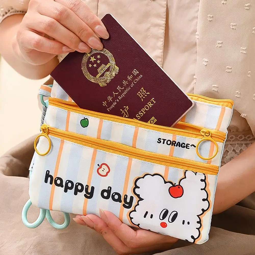 Fashion dengan Pegangan Tas Koin Ritsleting Dompet Multifungsi Dompet Kapasitas Besar