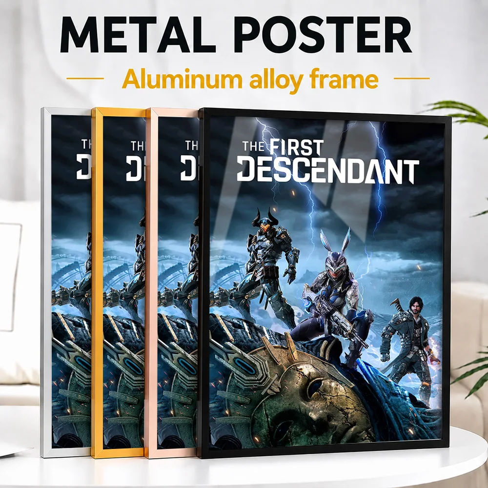 The First Descendant Game Framed Metal Print Customized Hero Tribute Wall Art A Unique Gift For Players To Display In Studio