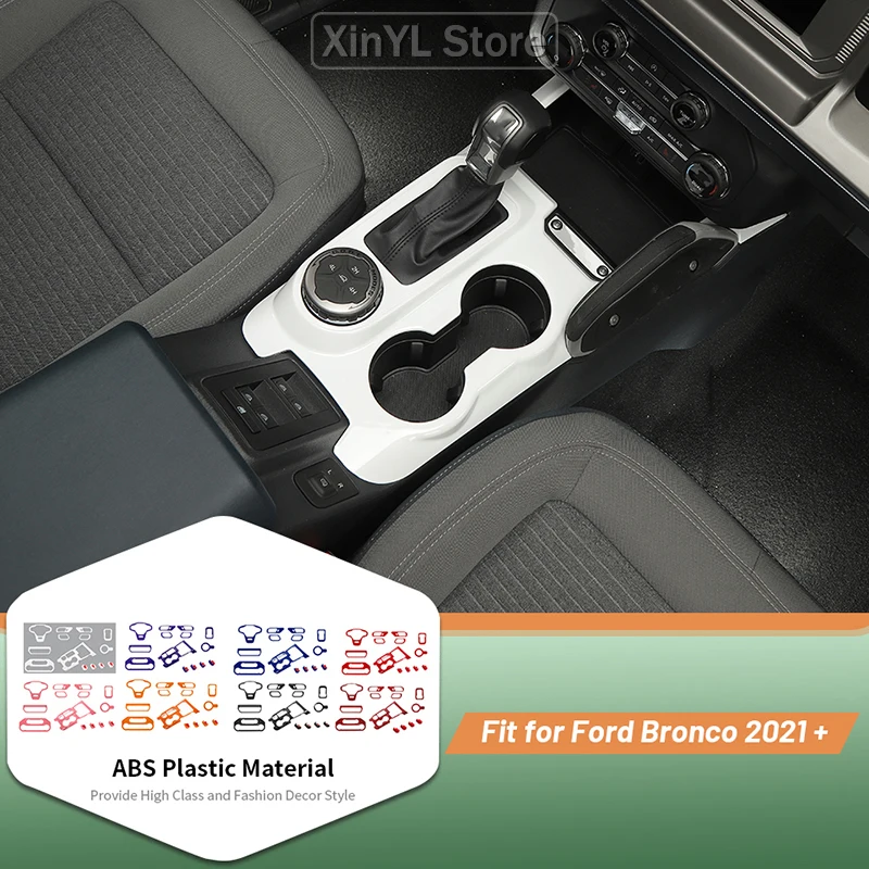 Car Steering Wheel Center Console Dashboard Interior Decoration Cover Stickers for Ford Bronco 2021 Up Car Interior Accessories