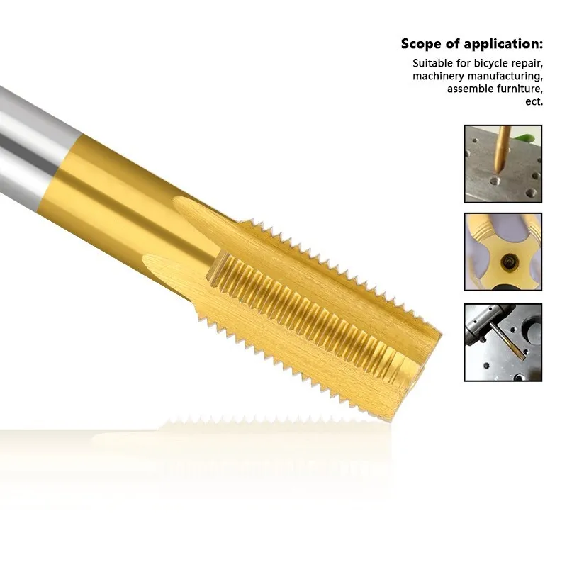 HSS Right Hand Thread Tap M11 M12 M14 M15 M16 M18 M20 Machine Plug Tap for Metalworking Metric Screw Tap Drill Bit Hand Tool