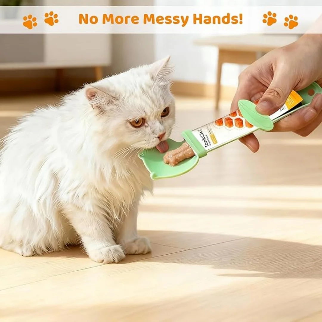 4 Piece Cat Treat Dispenser Feeder Set