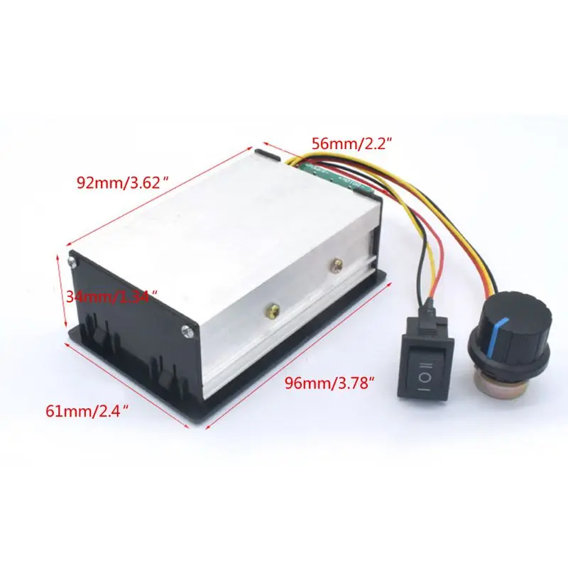 For DC 6V-60V 12V 24V 48V PWM Motor Speed Controller Digital LED Display 0~100% Adjustable 15KHZ With Potentiometer Swit