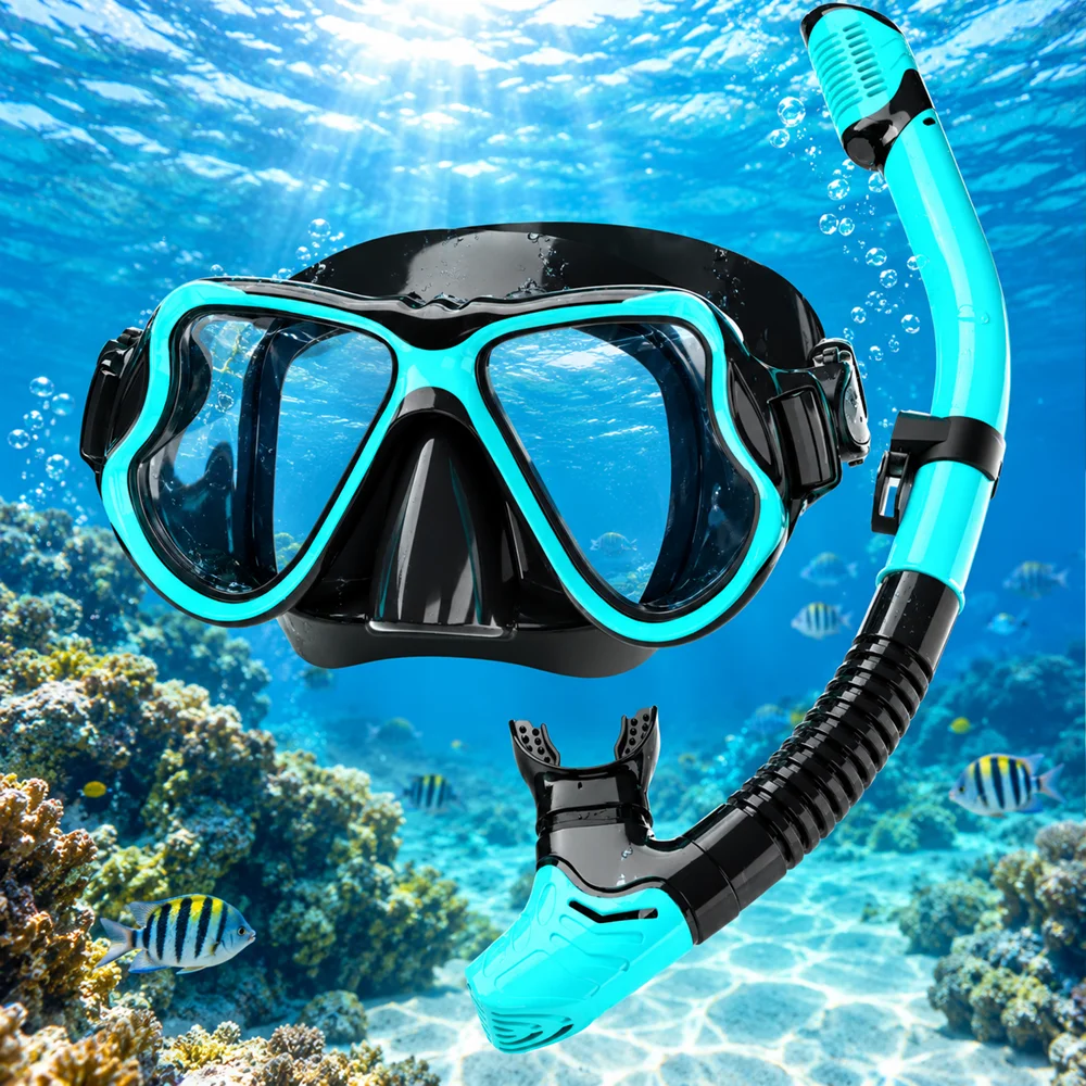 Snorkel Set - 스노클 마스크 세트, 광각 파노라마 뷰,