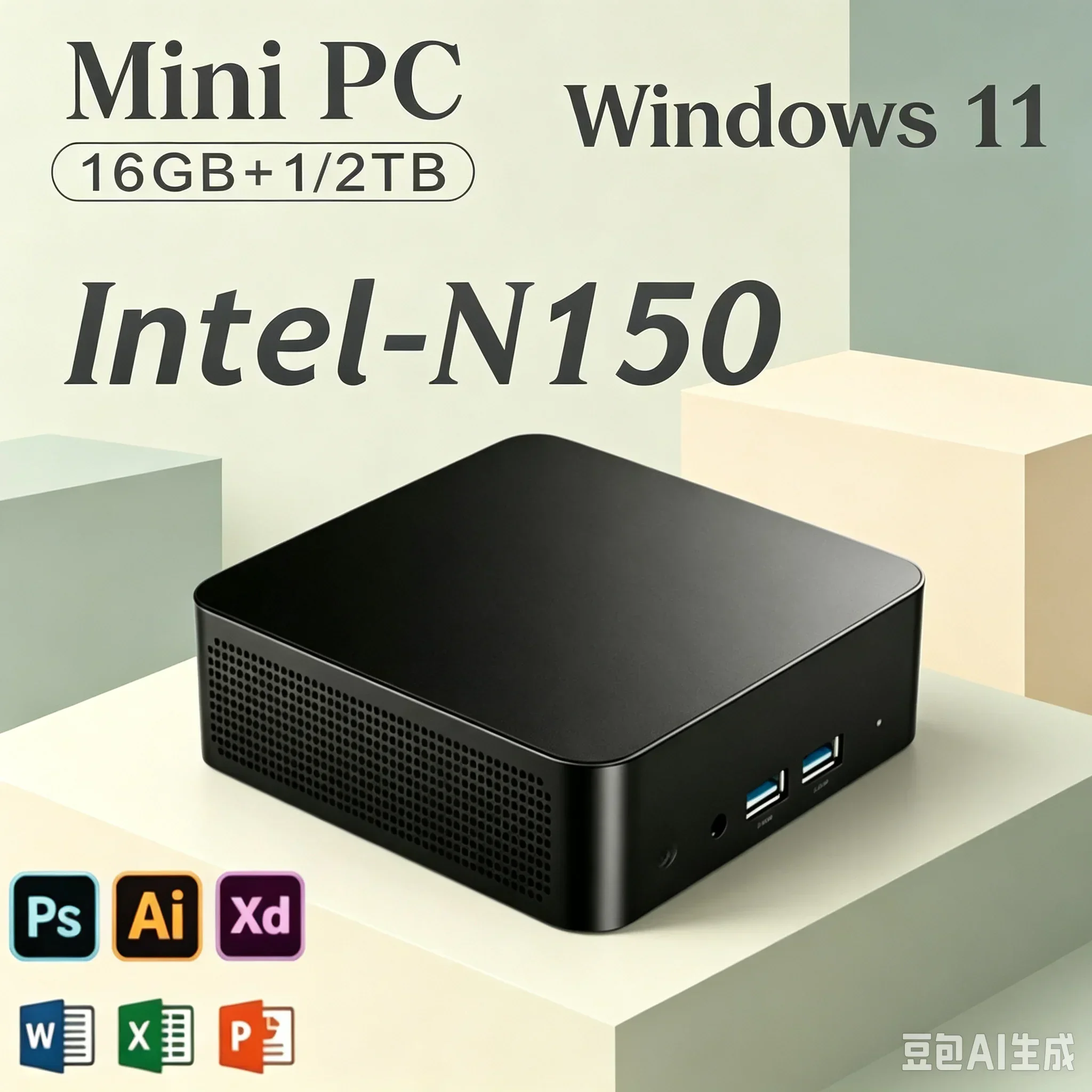 2026 Lively Core N150 MINI PC Windows 11 Smooth Touch Pocket Sized Console RAM 1TB SSD WIFI 6 BT5.2 4K HD Mini Gaming
