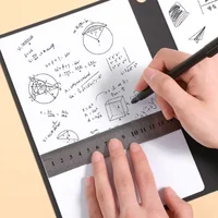 A5 Reusable Whiteboard Notebook Set With Whiteboard Pen Erasing Cloth Leather Memo Pad Weekly Planner Portable Stylish Office 6