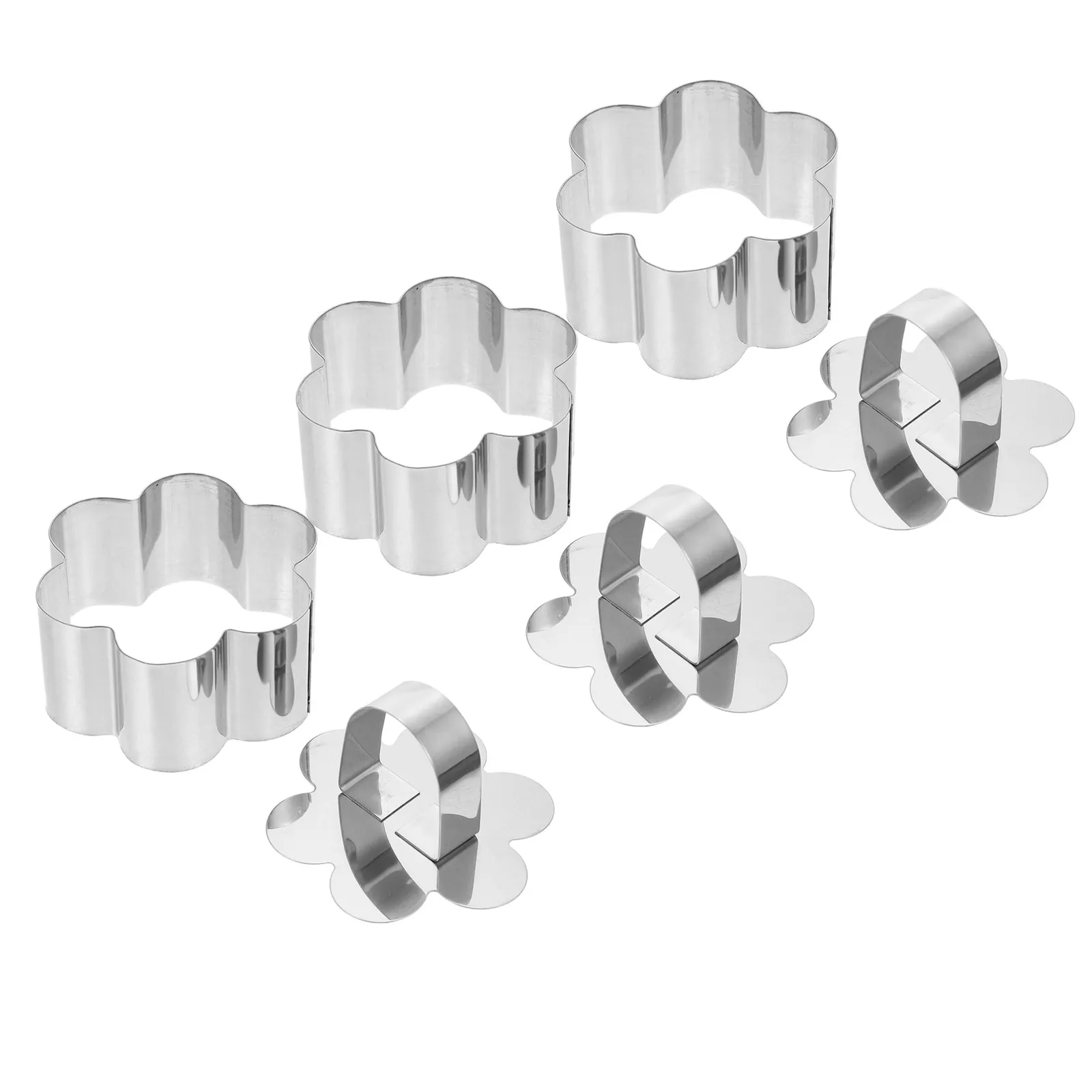 Stainless Steel Plum Blossom Cake Mold Nonstick Mousse Ring Easy Clean DIY Cheesecake Baking Tool