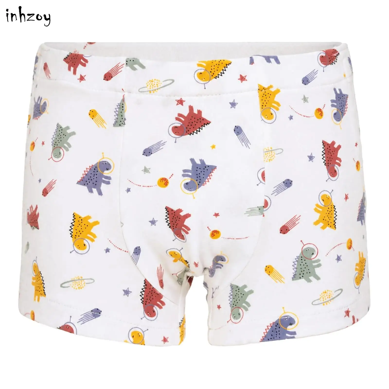 Boys Girls Cute Printed Shorts Underpants Postoperative Care Underwear Full-open Hook-and-loop Fastener Elastic Waist Shorts