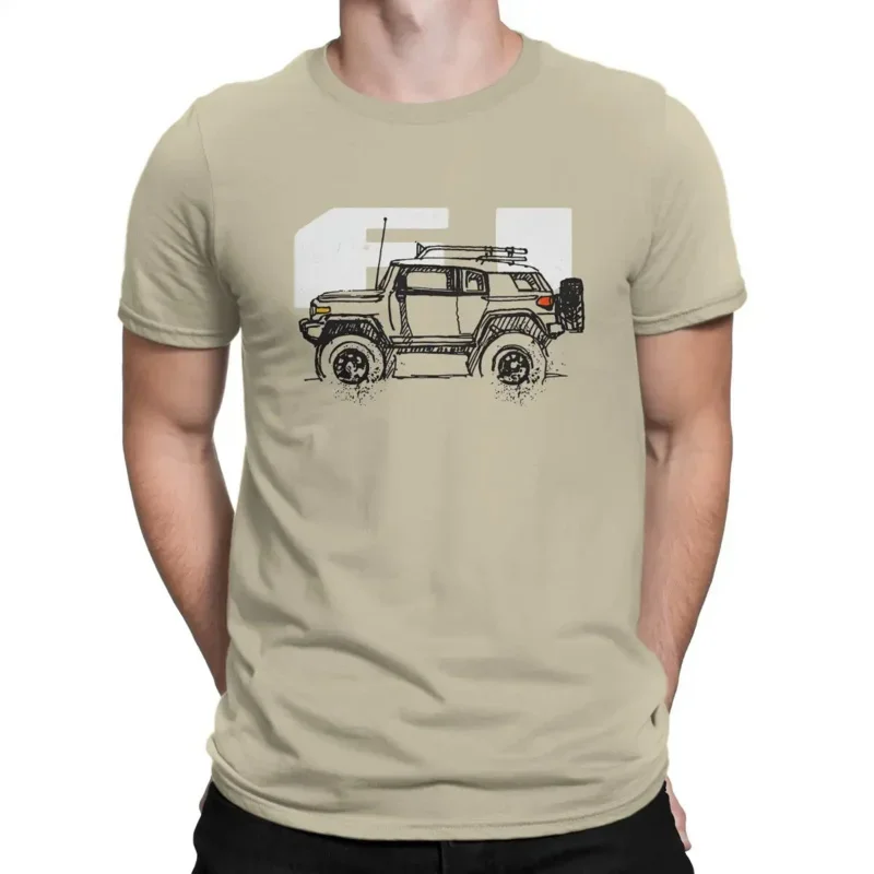 

FJ Off Road T Shirt for Men Cotton Hipster T-Shirts Crewneck Cruiser Tees Short Sleeve Tops Printing