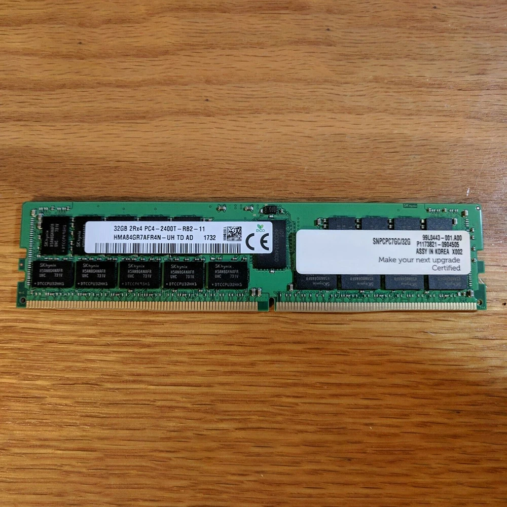 Tturquoise-Mémoire serveur, T7910, FC630, R530, SNPC7GC, 32 Go, 32 Go, DDR4, 2400MHz RAM