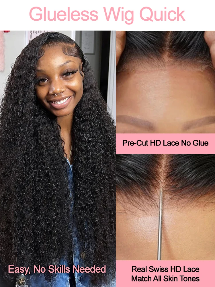 40 46 بوصة شعر بشري بدون صمغ موجة عميقة الباروكات 13x4 13x6 HD الدانتيل شعر مستعار أمامي 7x5 جاهز لارتداء الباروكات ارتداء والذهاب شعر مستعار مجعد للنساء #5