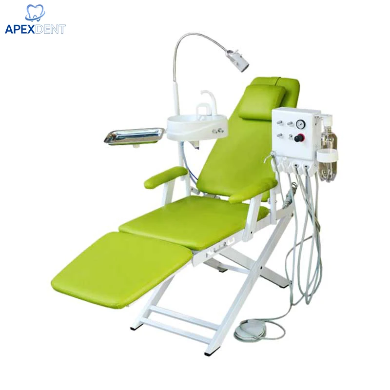 Luxury Type Folding Dental Chair Unit Clinic Equipment Medical Luxury Dental Folding Chair With Various Combinations