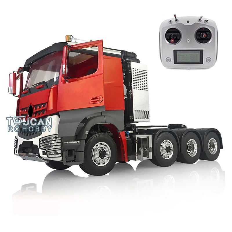 1/14 8*8 LESU RC Tractor Truck Metal Chassis 3Speed Transmission Rack Painting Cabin Servo Motor Light Sound Radio ESC for Toy