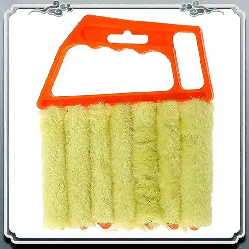 Durable 7 Teeth Blind Cleaner Brush - Mini Hand-Held Cleaner Brush Shutter Brush Air Conditioner Household Cleaning Brush Tool
