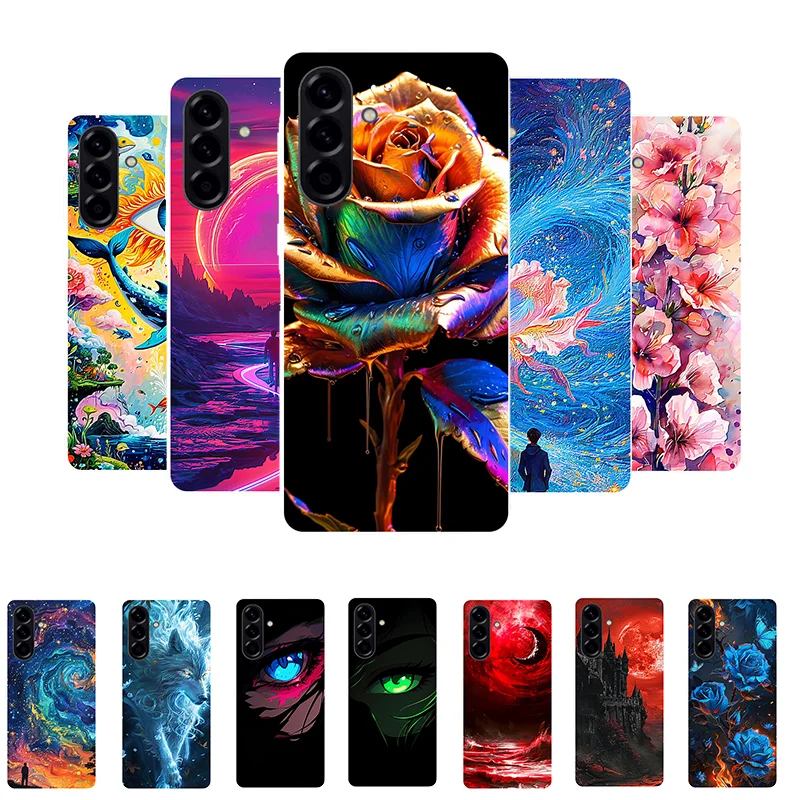 

For Samsung A56 5G Case Soft Silicone TPU Back Cover Animal Flower Shockproof Case For Samsung Galaxy A56 Phone Case A 56 Funda