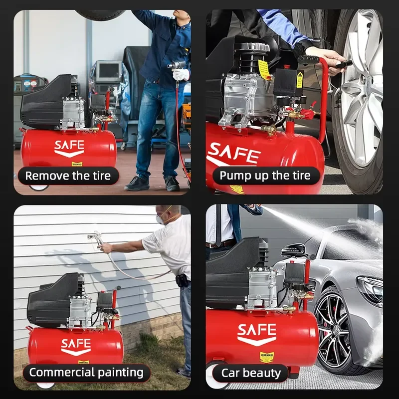 SAFE High Quality OEM Direct Driven Tyre Air Compressor 50L Liter Comppresor Air Compressor Machine for Painting Industry