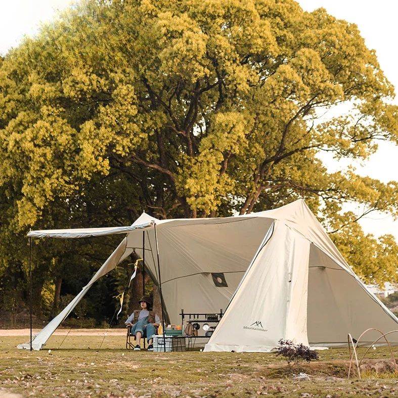 Cloud cover tent A tower Large outdoor canopy awning Camping tent Ventilated multi-person shelter