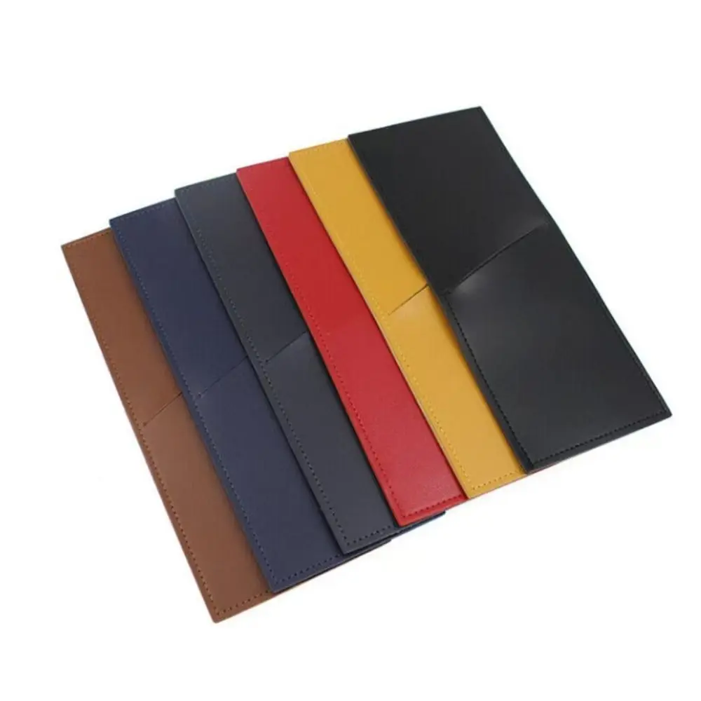 PU Leather Cutlery Storage Bag Simple Design Multi-functional Utensil Storage Pouch Rectangular 3 Pocket Forks Spoons Organizer