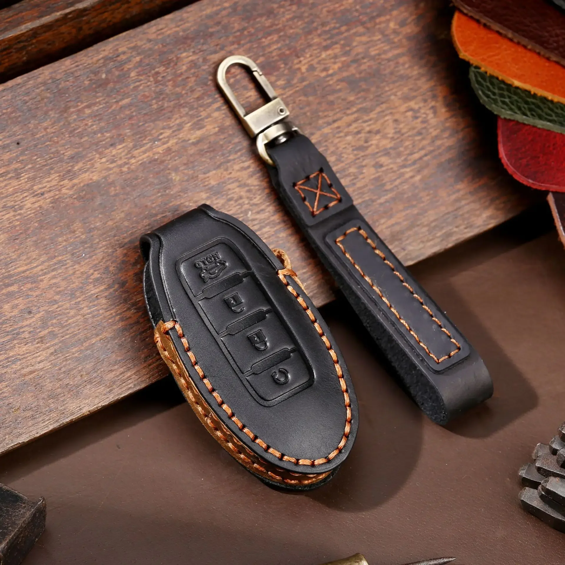 

1pc Car Key Case For Nissan Juke Leaf Micra K12 Note Patrol Qashqai J11 J10 Tiida Versa X-trail Xtrail X Trail T32 Infiniti