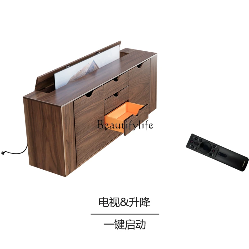 

jj *AI ultra-thin intelligent lifting TV cabinet minimalist floor-to-ceiling new simple modern hidden TV