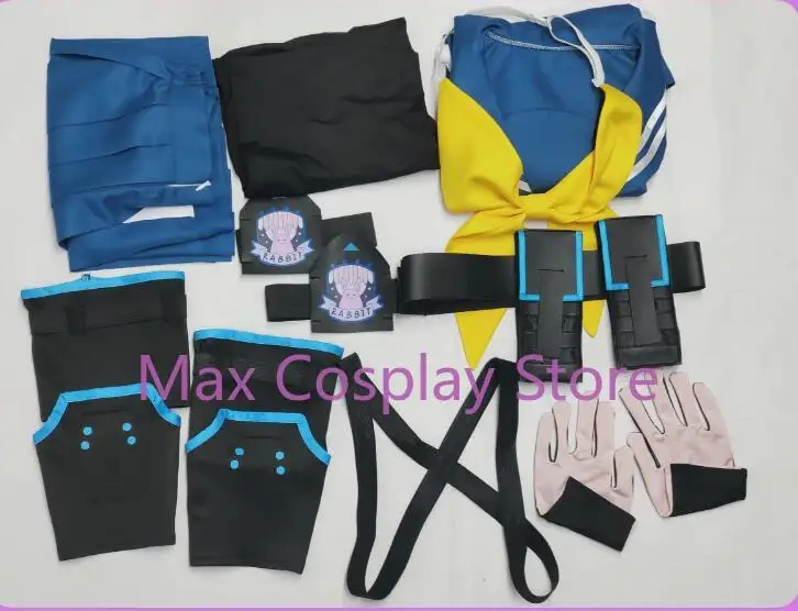 Max Cos New Game Blue Archives Rabbit Sorai Saki Cosplay Uniform Full Set Adult Man Woman Carnival Suit Customized size