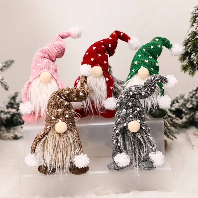 1pc Santa Faceless Doll Christmas Decorations 2024 Merry Christmas Ornament Xmas Gifts Faceless Doll Toys Happy New Year 2025