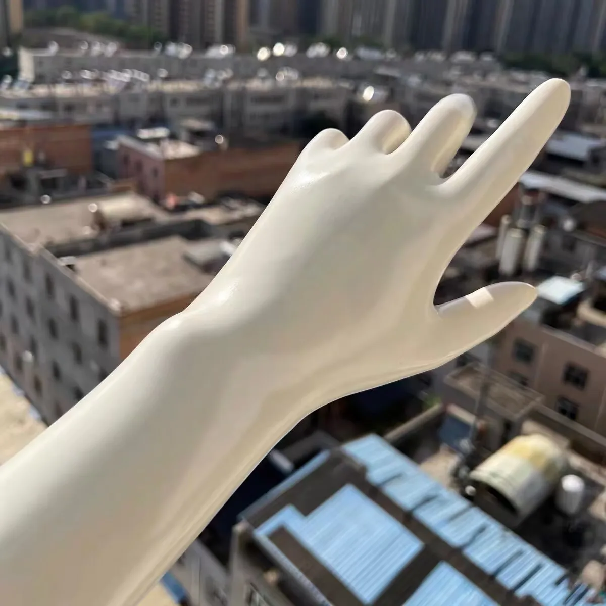 أسود أبيض قفازات اللاتكس المتكاملة صب قفازات طويلة قصيرة تأثيري إغلاق المناسب الذكور أو الإناث قفازات حفلة خاصة DJ الدعائم