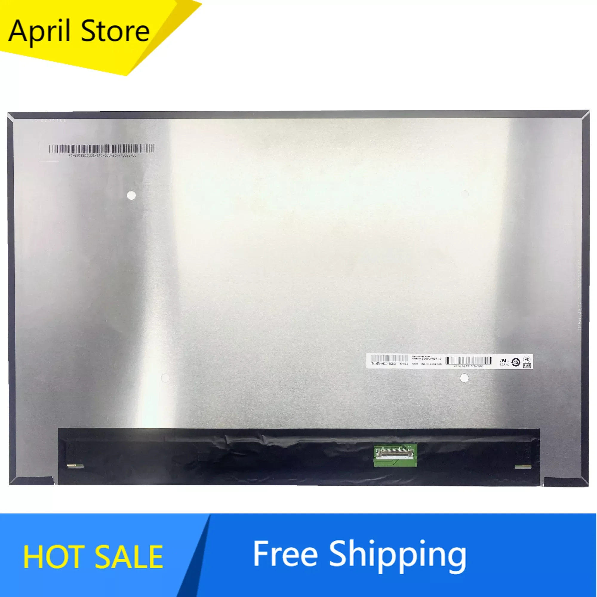 

B160UAN04.1 16.0 inch Laptop LCD Screen Display Panel Matrix Replacement 1920×1200 EDP 30 Pins