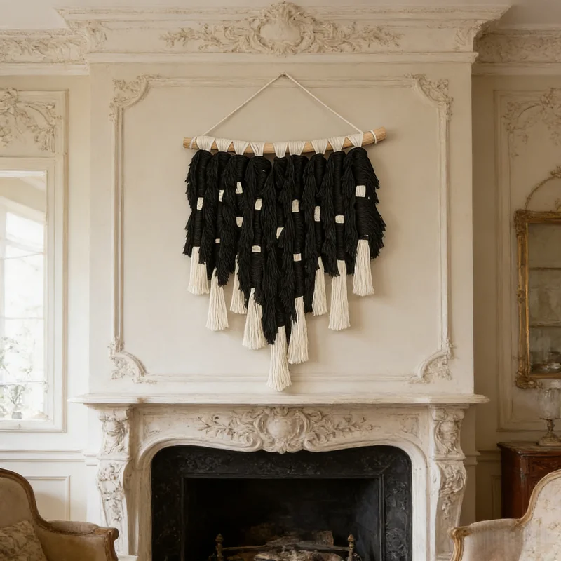 Large Macrame Wall Hanging Tassel Wall Art Large Woven Decor for Living Room Bedroom Hotel