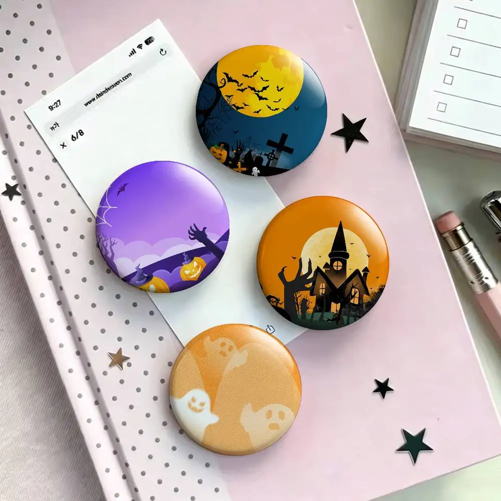 Cartoon Halloween Badges 25 32 44 58 75 mm Round Fans Collect Friends Gifts Brooch Souvenir